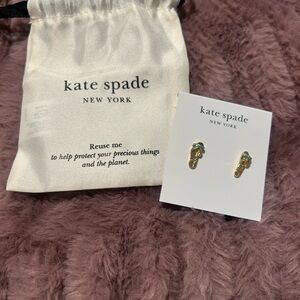 Kate Spade Gold Flip Flop Earrings NWT
